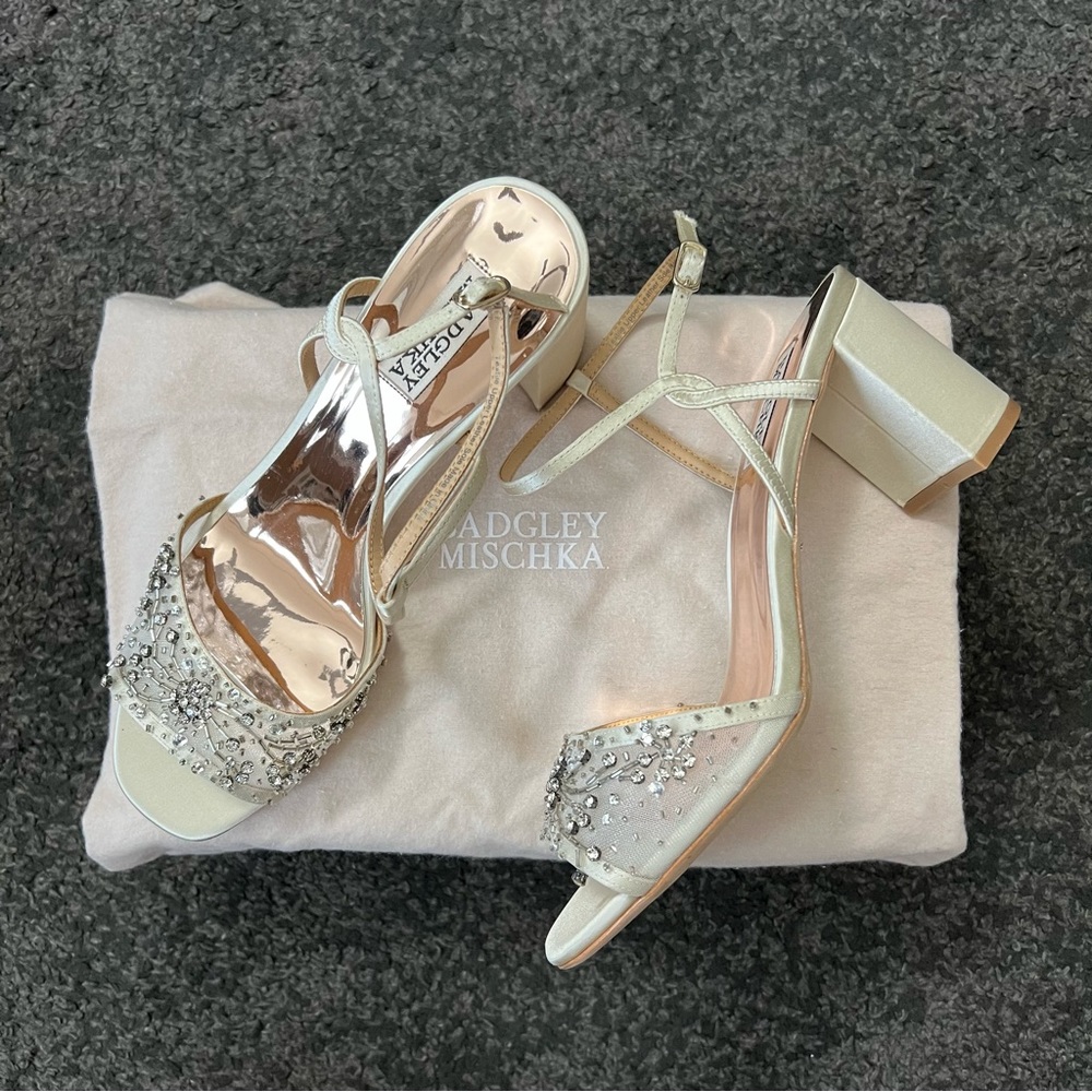 Badgley Mischka blaine sequin beaded sandals jewel embellished bridal